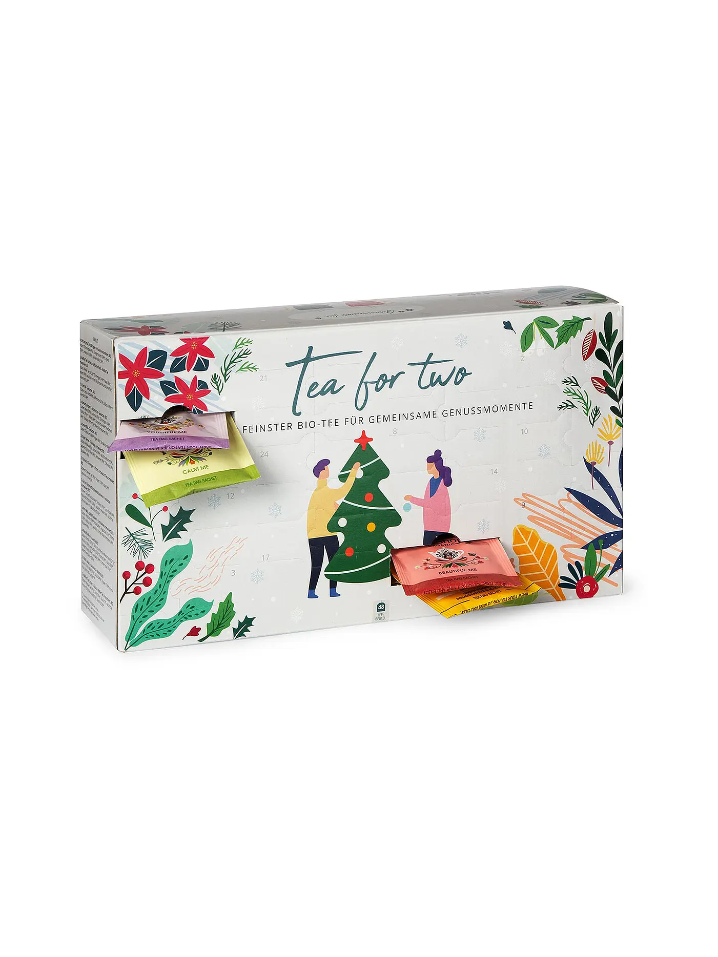 ENGLISH TEA SHOP | BIO Tee Adventskalender für Zwei "Tea for Two" - 48 Premium Tees aus besten BIO Zutaten | 